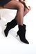 , Black suede, flannel lining, S