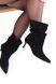 , Black suede, flannel lining, S