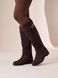 , Chocolate suede, flannel lining, 35